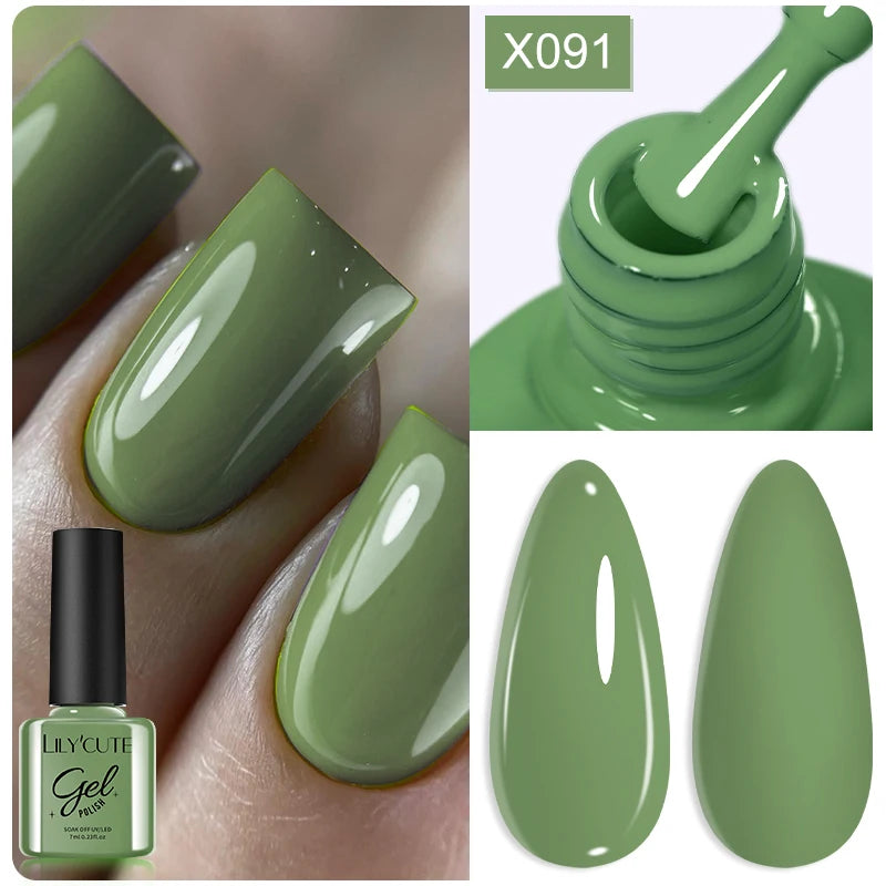 LILYCUTE 7ml Thermal Gel Nail Polish 3 Layers Temperature Color Changing Gel Polish Semi Permanent UV Gel For Nail Art Manicure