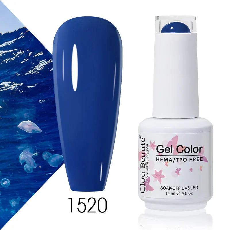 Clou Beaute 15ml Summer Bright Hot Pink Orange HEMA TPO FREE Nail Gel Polish Vernis Semi Permanent Nail Art Pigment Gel Varnish