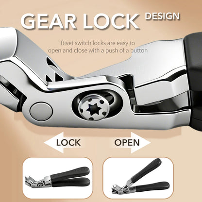 Angle Head Nail Clippers with Large Opening Anti-Splash Storage Toenail Clippers for the Elderly Thick Toenails Pedicure Tools