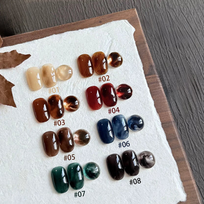 Jelly Gel Nail Polish 10ML - Brown Amber Series 2026