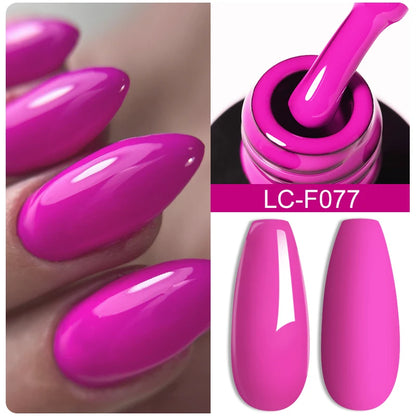 LILYCUTE 8ml Pink Natural Dried Flower Gel Nail Polish Summer Colorful Fairy Series Manicure Painting Soak Off Nail Art UV Gel