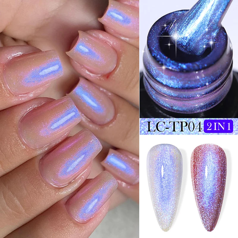 LILYCUTE 8ml Pink Natural Dried Flower Gel Nail Polish Summer Colorful Fairy Series Manicure Painting Soak Off Nail Art UV Gel