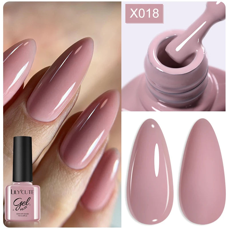 LILYCUTE 7ml Thermal Gel Nail Polish 3 Layers Temperature Color Changing Gel Polish Semi Permanent UV Gel For Nail Art Manicure