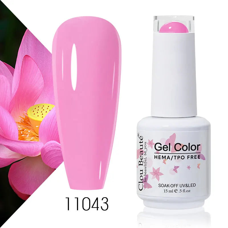 Clou Beaute 15ml Summer Bright Hot Pink Orange HEMA TPO FREE Nail Gel Polish Vernis Semi Permanent Nail Art Pigment Gel Varnish