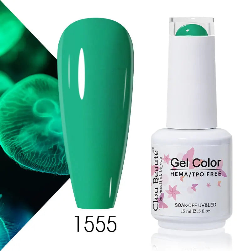 Clou Beaute 15ml Summer Bright Hot Pink Orange HEMA TPO FREE Nail Gel Polish Vernis Semi Permanent Nail Art Pigment Gel Varnish