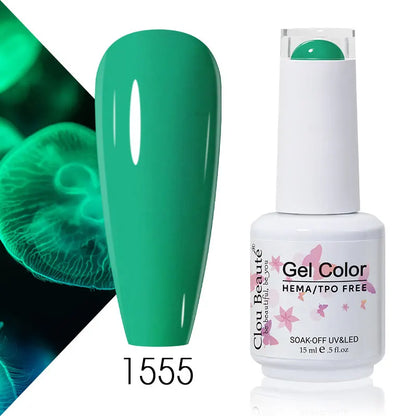 Clou Beaute 15ml Summer Bright Hot Pink Orange HEMA TPO FREE Nail Gel Polish Vernis Semi Permanent Nail Art Pigment Gel Varnish