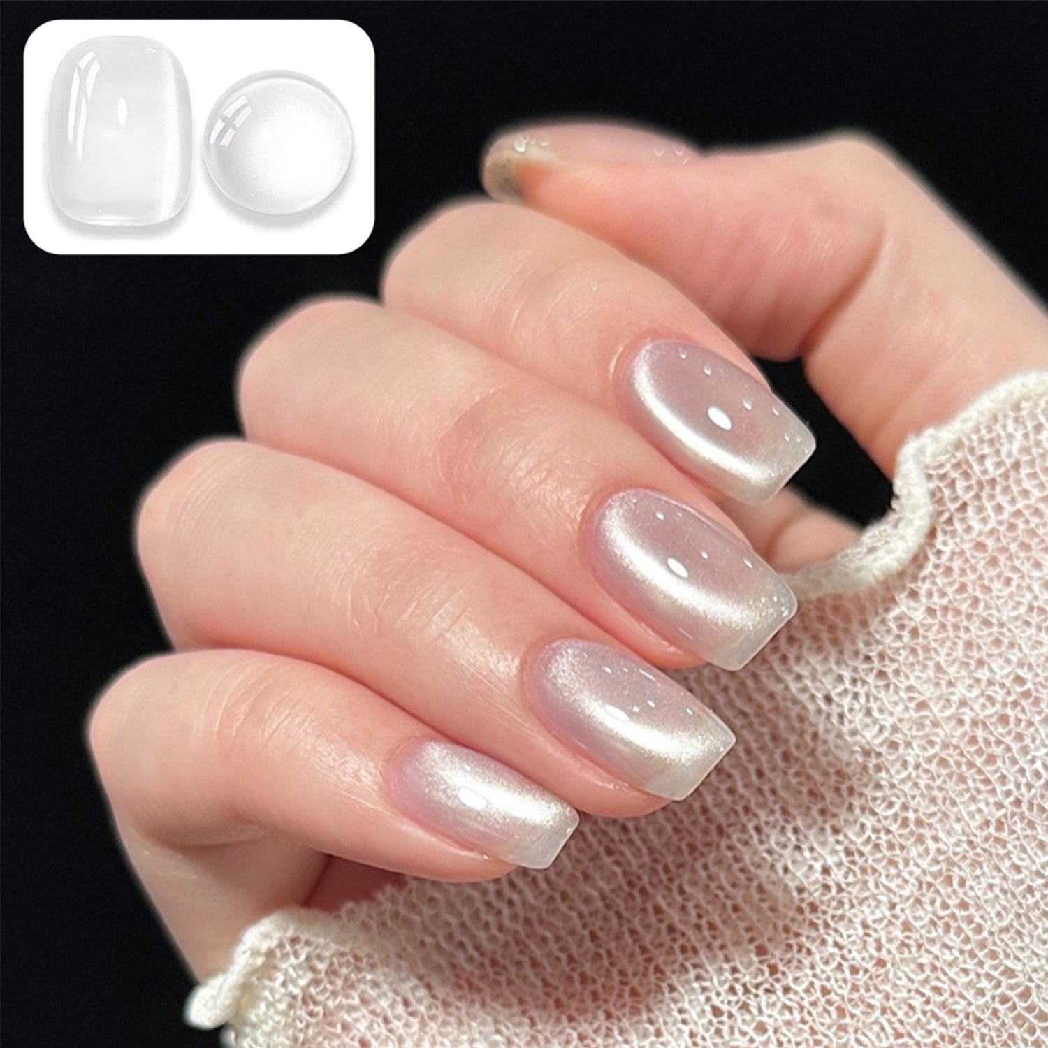 Gel Nail Polish: Cat Eye UV LED Red Pink Glitter Varnish