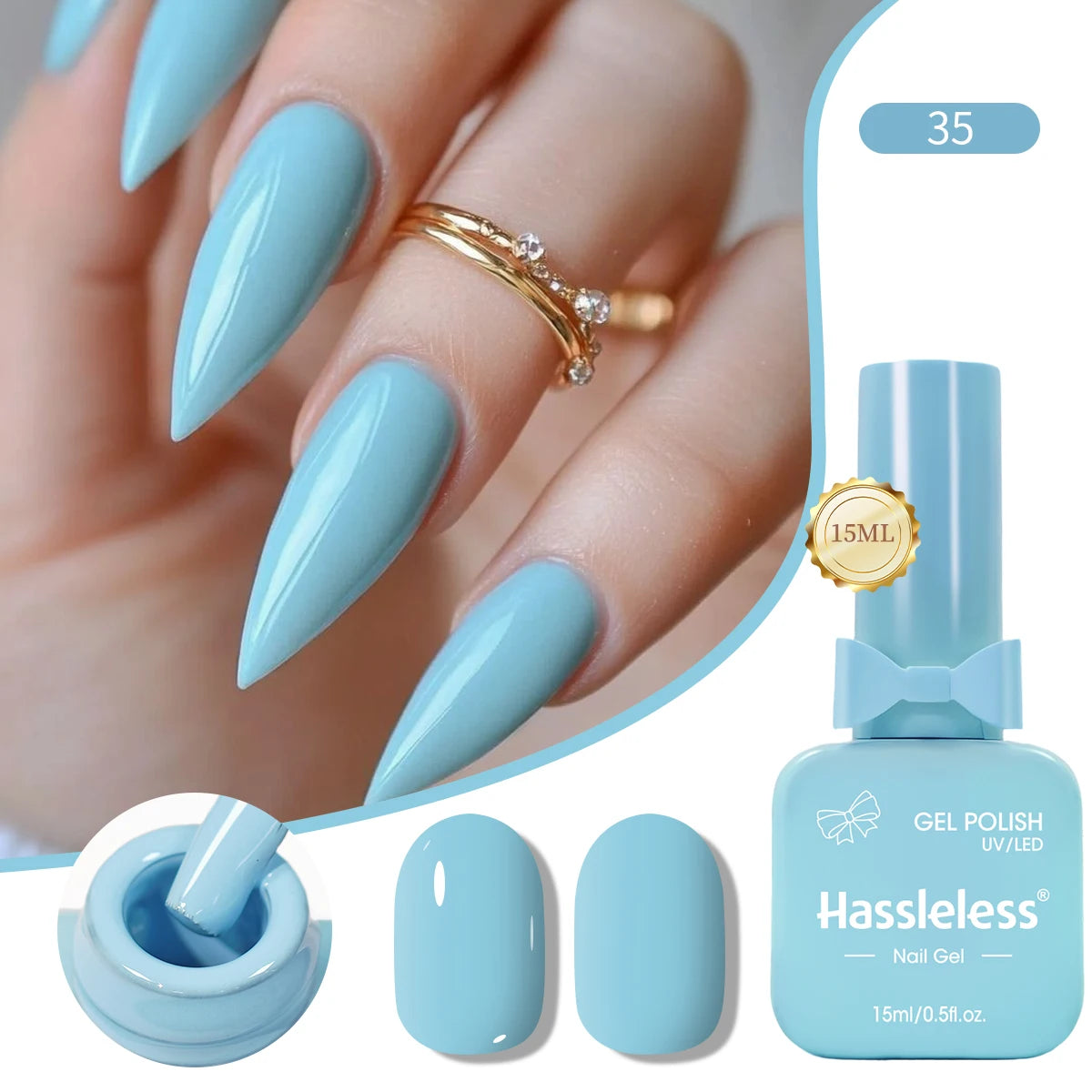 Single-Use 15ml Gel Nail Polish - Easy Home/Salon Manicure