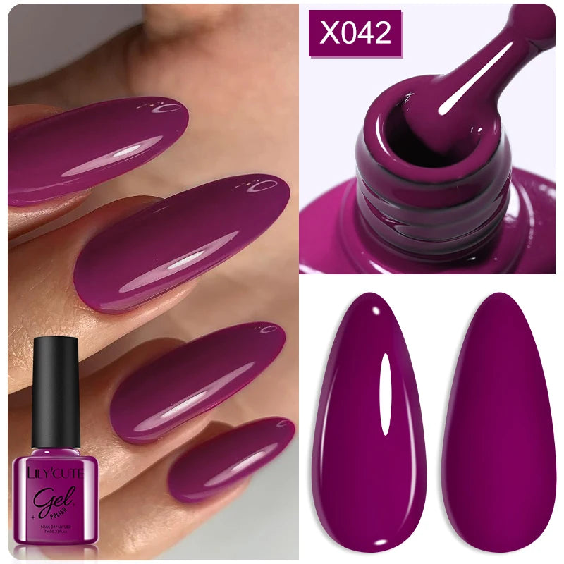 LILYCUTE 7ml Thermal Gel Nail Polish 3 Layers Temperature Color Changing Gel Polish Semi Permanent UV Gel For Nail Art Manicure