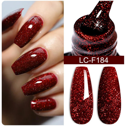 LILYCUTE 8ml Pink Natural Dried Flower Gel Nail Polish Summer Colorful Fairy Series Manicure Painting Soak Off Nail Art UV Gel