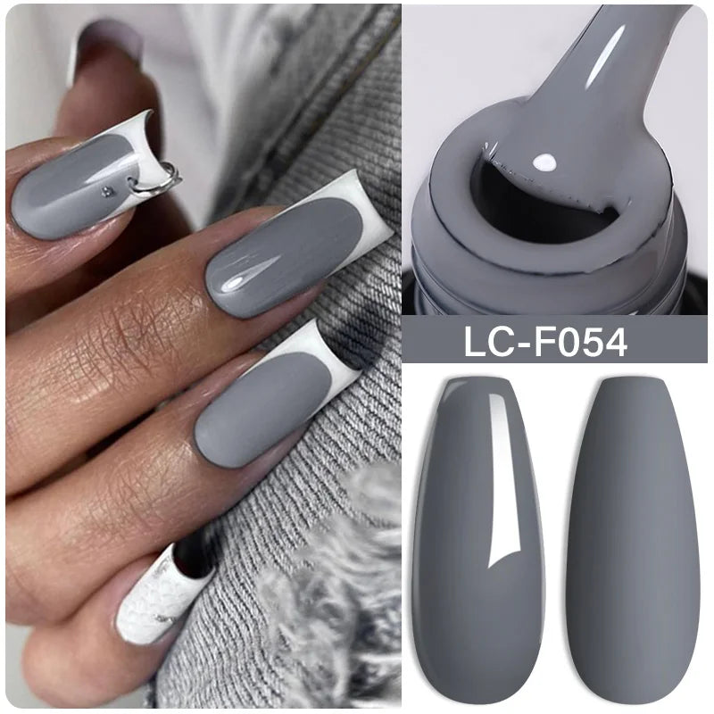 LILYCUTE 8ml Pink Natural Dried Flower Gel Nail Polish Summer Colorful Fairy Series Manicure Painting Soak Off Nail Art UV Gel