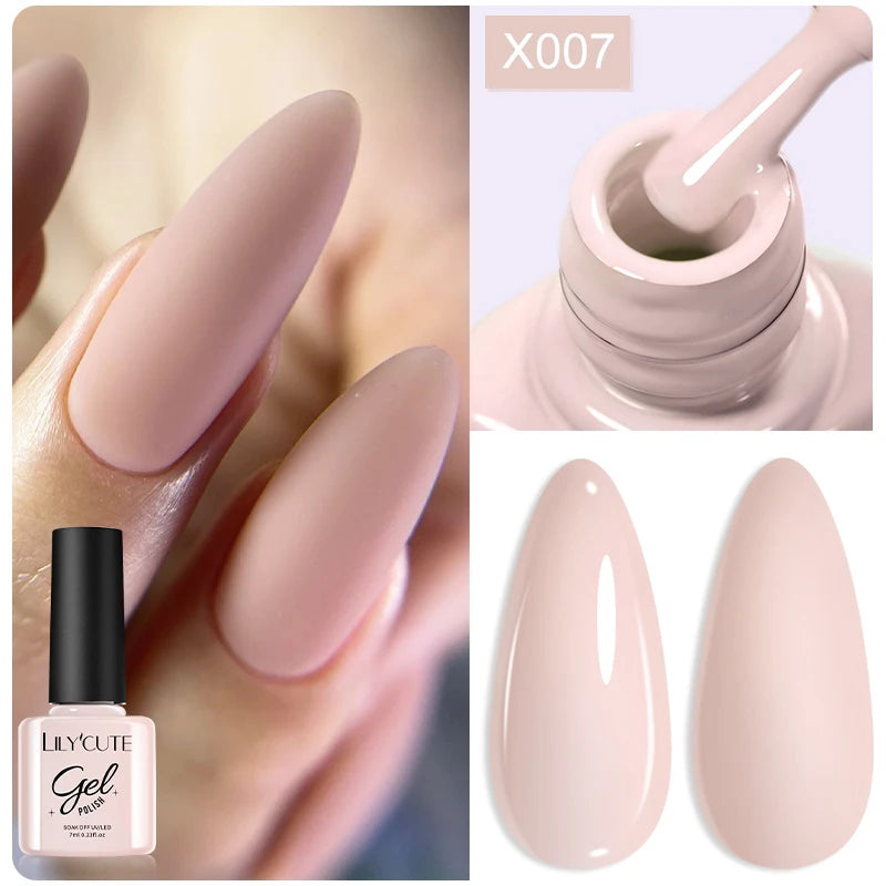 LILYCUTE 7ml Thermal Gel Nail Polish 3 Layers Temperature Color Changing Gel Polish Semi Permanent UV Gel For Nail Art Manicure