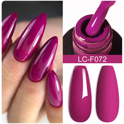LILYCUTE 8ml Pink Natural Dried Flower Gel Nail Polish Summer Colorful Fairy Series Manicure Painting Soak Off Nail Art UV Gel