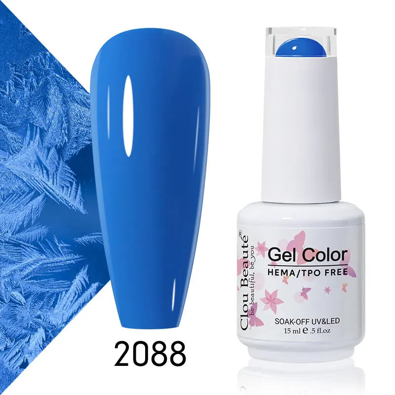Clou Beaute 15ml Summer Bright Hot Pink Orange HEMA TPO FREE Nail Gel Polish Vernis Semi Permanent Nail Art Pigment Gel Varnish