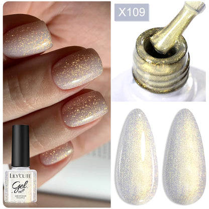 LILYCUTE 7ml Thermal Gel Nail Polish 3 Layers Temperature Color Changing Gel Polish Semi Permanent UV Gel For Nail Art Manicure