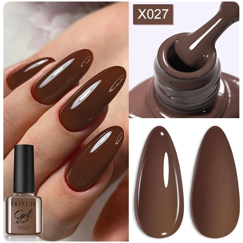 LILYCUTE 7ml Thermal Gel Nail Polish 3 Layers Temperature Color Changing Gel Polish Semi Permanent UV Gel For Nail Art Manicure