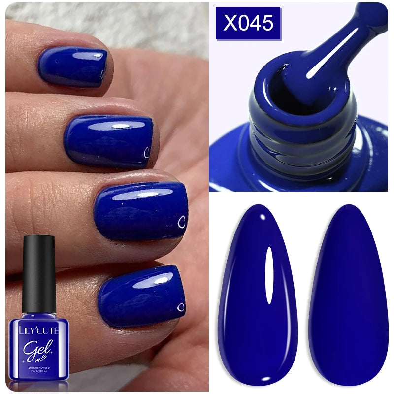 LILYCUTE 7ml Thermal Gel Nail Polish 3 Layers Temperature Color Changing Gel Polish Semi Permanent UV Gel For Nail Art Manicure