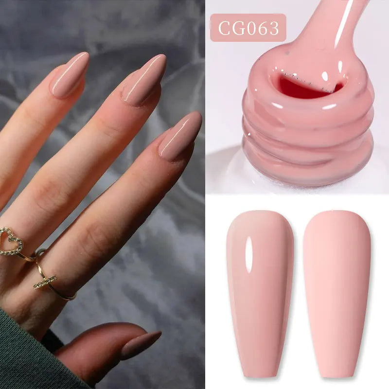 Jelly Nude Gel Nail Polish 10ml - Light Pink Peach UV Cure