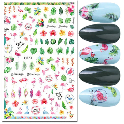 3D Nail Art Decals: Vintage Roses & Butterflies Stickers