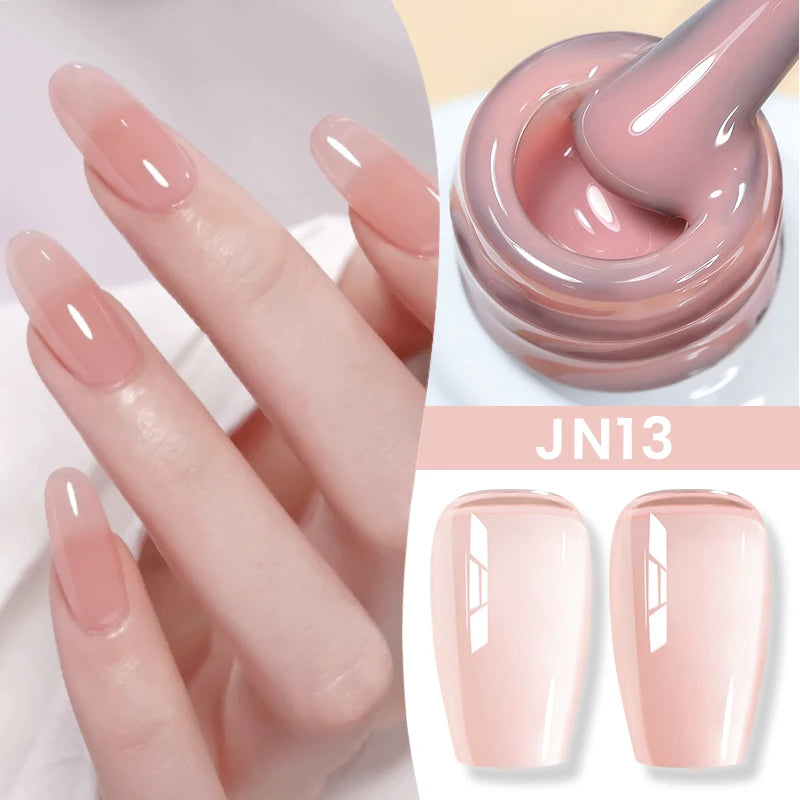 Jelly Nude Gel Nail Polish - 50 Colors, UV LED Soak Off