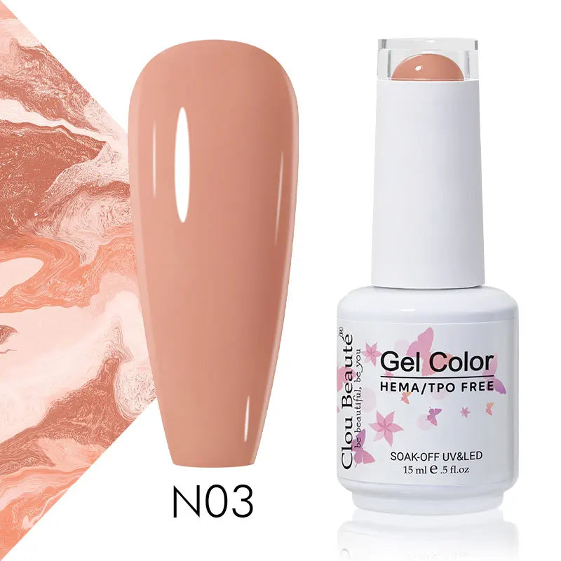 Clou Beaute 15ml Summer Bright Hot Pink Orange HEMA TPO FREE Nail Gel Polish Vernis Semi Permanent Nail Art Pigment Gel Varnish
