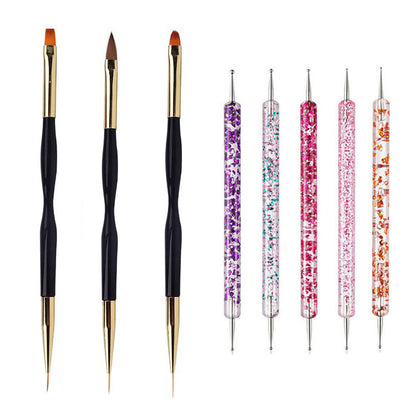 Nail Art Brush Set: 5/20Pcs Dotting & Painting Tools