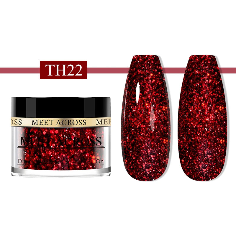 Glitter Nail Dipping Powder - Pink, No Lamp, 5/10g