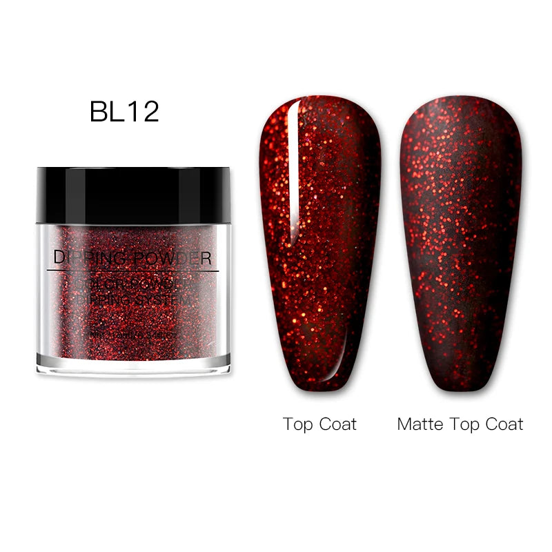 Glitter Nail Dipping Powder - Pink, No Lamp, 5/10g