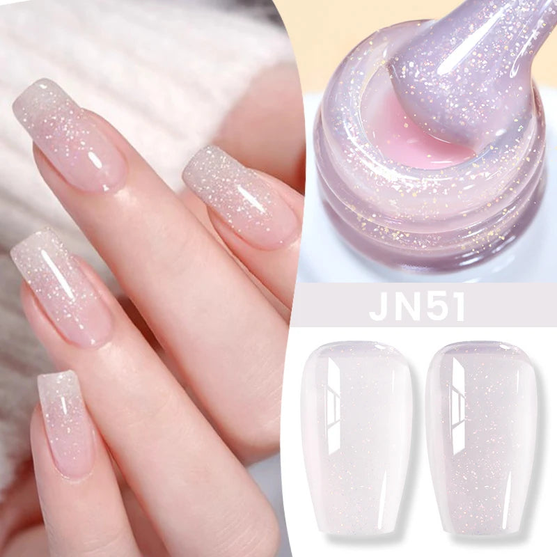 Jelly Nude Gel Nail Polish 10ml - Light Pink Peach UV Cure
