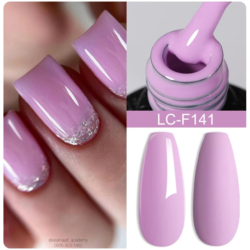 LILYCUTE 8ml Pink Natural Dried Flower Gel Nail Polish Summer Colorful Fairy Series Manicure Painting Soak Off Nail Art UV Gel