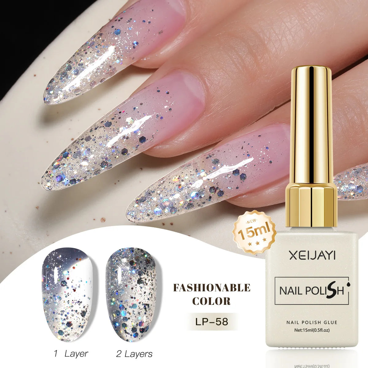 Gel Nail Polish: Nail Varnish Gel 60 Colors - Gloss, Matte, Ice-Clear Finish
