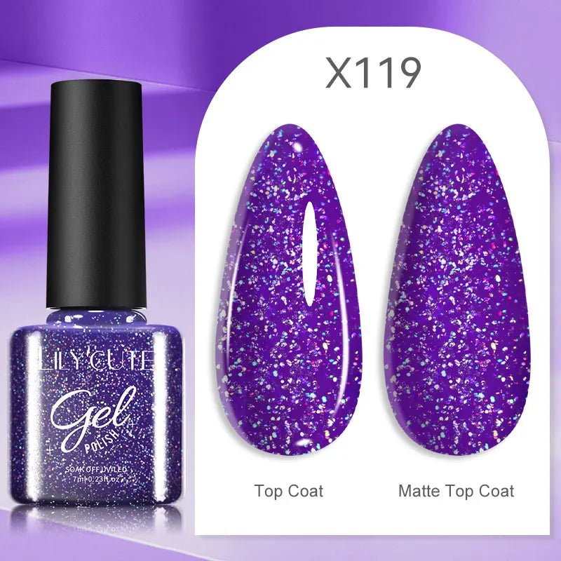LILYCUTE 7ml Thermal Gel Nail Polish 3 Layers Temperature Color Changing Gel Polish Semi Permanent UV Gel For Nail Art Manicure