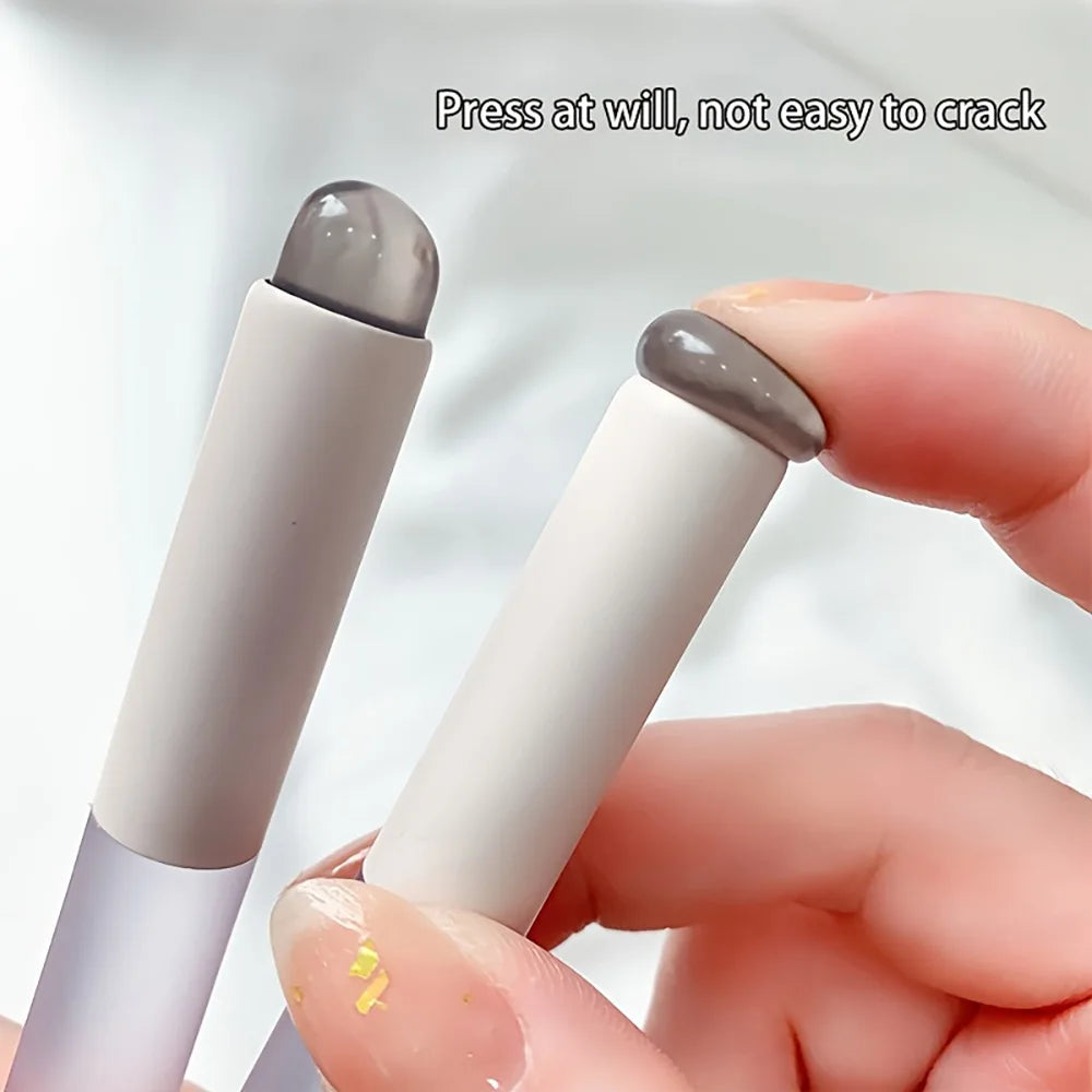 1PC Silicone Nail Art Brush Mini Round Head Soft Gel Pusher Cuticle Cleaner Manicure Dustproof