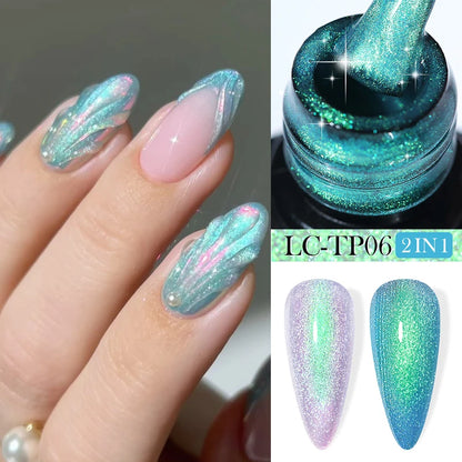 LILYCUTE 8ml Pink Natural Dried Flower Gel Nail Polish Summer Colorful Fairy Series Manicure Painting Soak Off Nail Art UV Gel