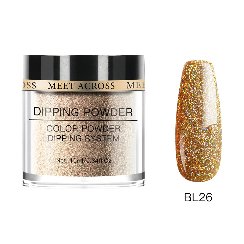 Glitter Nail Dipping Powder - Pink, No Lamp, 5/10g