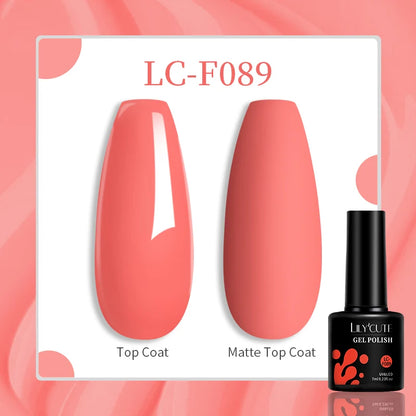 LILYCUTE 8ml Pink Natural Dried Flower Gel Nail Polish Summer Colorful Fairy Series Manicure Painting Soak Off Nail Art UV Gel