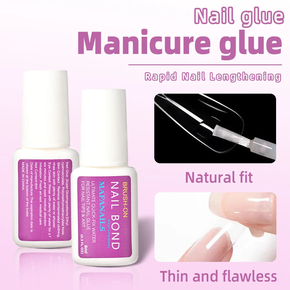 Fast-Dry Nail Glue: Super Bond for Acrylic & Rhinestones