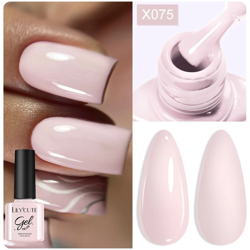 LILYCUTE 7ml Thermal Gel Nail Polish 3 Layers Temperature Color Changing Gel Polish Semi Permanent UV Gel For Nail Art Manicure