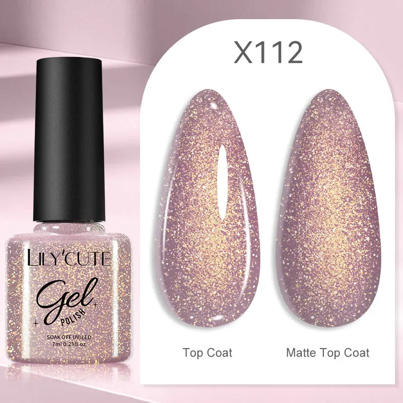LILYCUTE 7ml Thermal Gel Nail Polish 3 Layers Temperature Color Changing Gel Polish Semi Permanent UV Gel For Nail Art Manicure