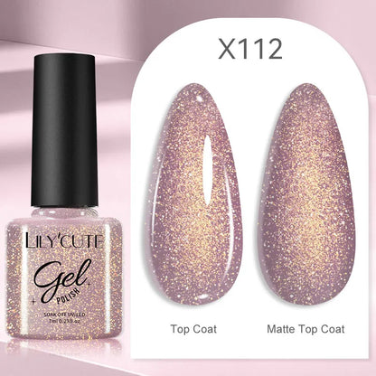LILYCUTE 7ml Thermal Gel Nail Polish 3 Layers Temperature Color Changing Gel Polish Semi Permanent UV Gel For Nail Art Manicure