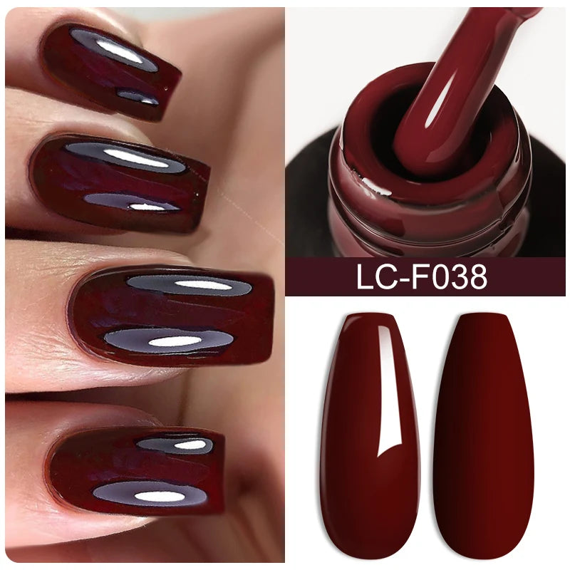 LILYCUTE 8ml Pink Natural Dried Flower Gel Nail Polish Summer Colorful Fairy Series Manicure Painting Soak Off Nail Art UV Gel