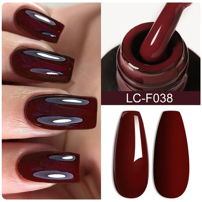 LILYCUTE 8ml Pink Natural Dried Flower Gel Nail Polish Summer Colorful Fairy Series Manicure Painting Soak Off Nail Art UV Gel