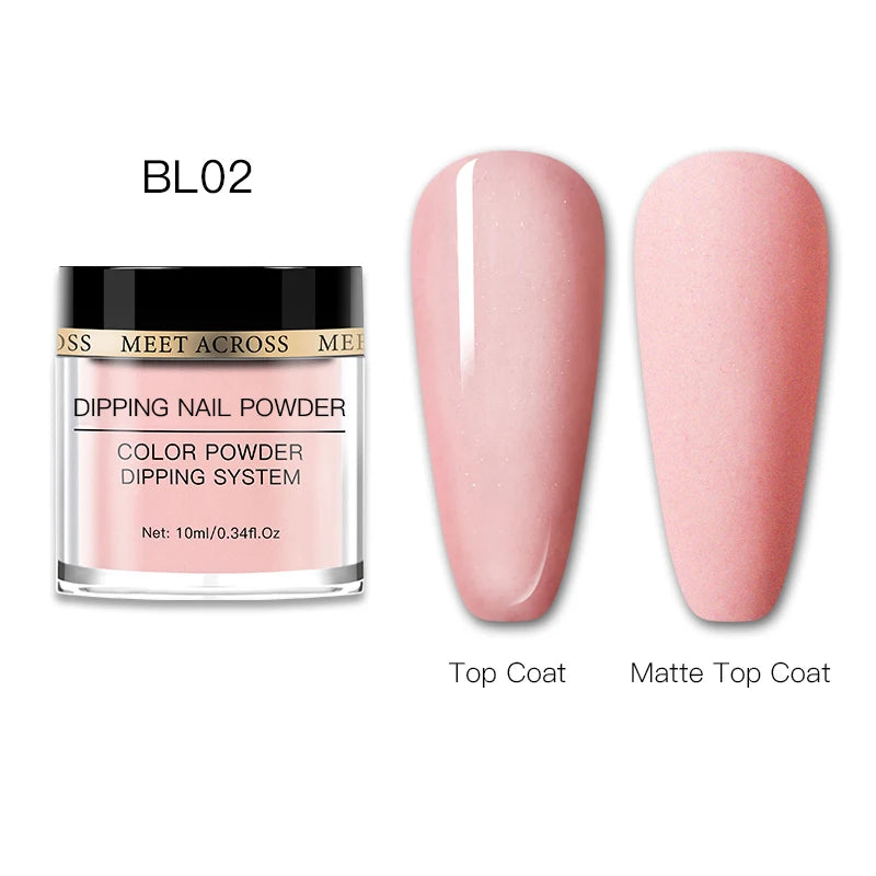 Glitter Nail Dipping Powder - Pink, No Lamp, 5/10g