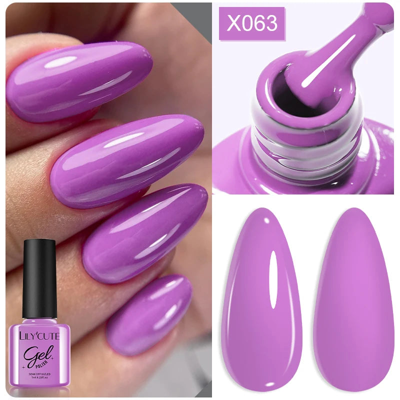LILYCUTE 7ml Thermal Gel Nail Polish 3 Layers Temperature Color Changing Gel Polish Semi Permanent UV Gel For Nail Art Manicure