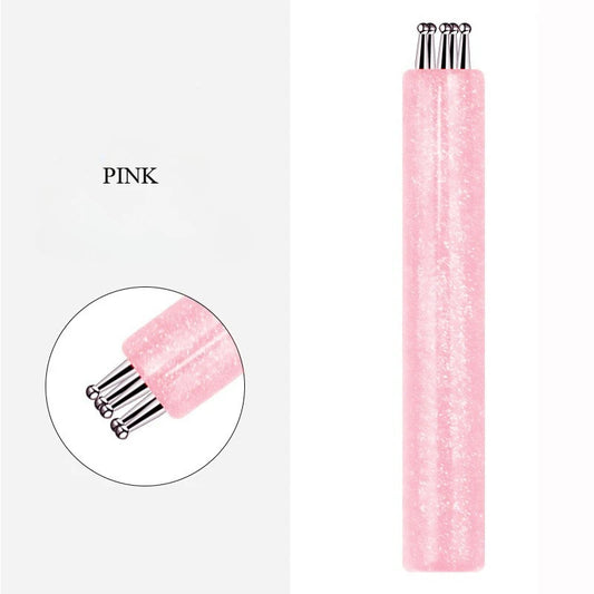 Acrylic Starry Sky Handle Nail Art Brush | Stainless Steel Bristles, Essential for Beginners and Nail Enthusiasts