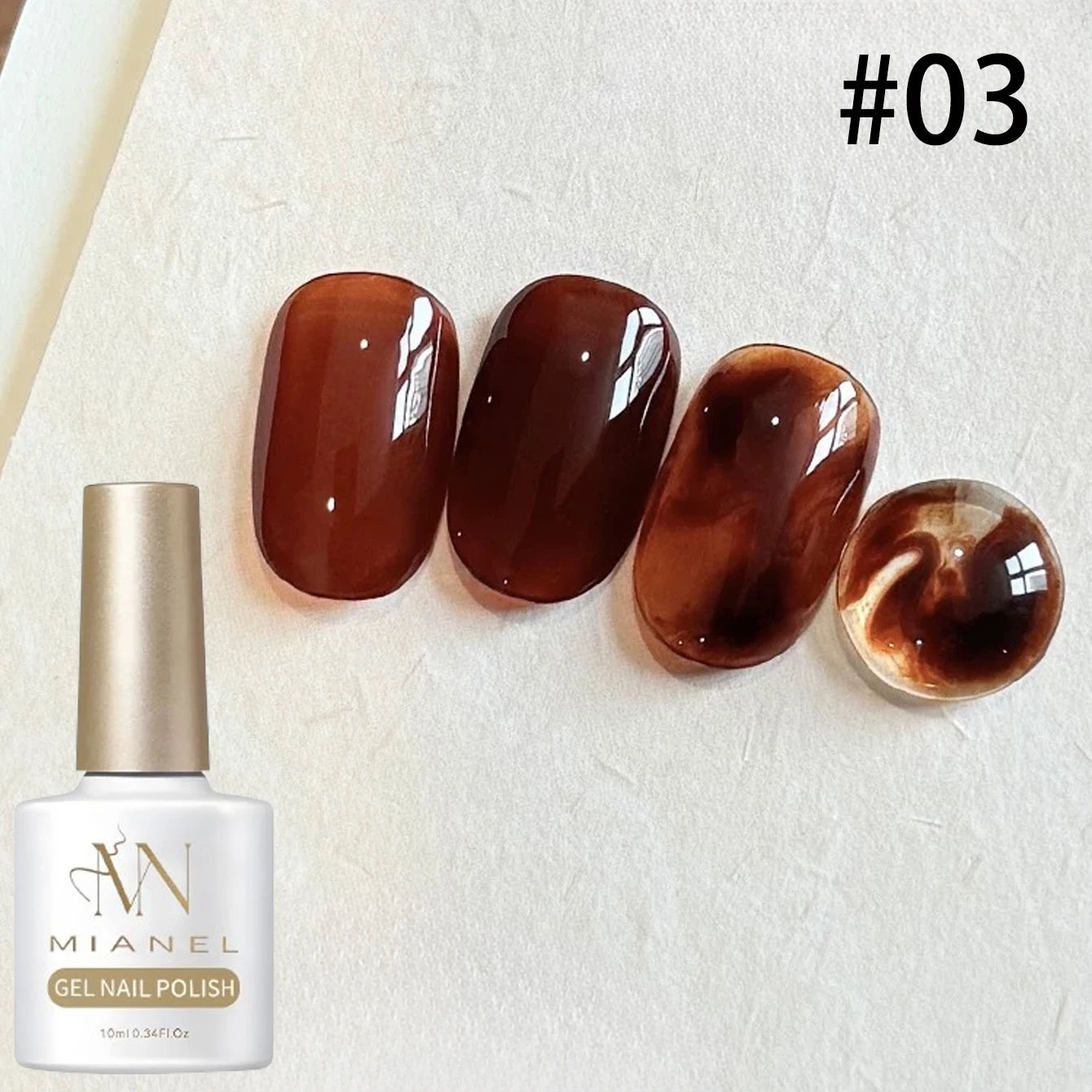 Jelly Gel Nail Polish 10ML - Brown Amber Series 2026