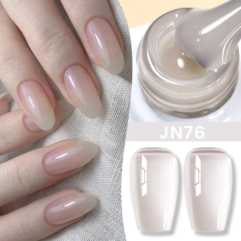 Jelly Nude Gel Nail Polish - 50 Colors, UV LED Soak Off