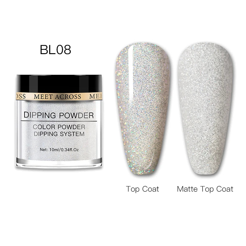 Glitter Nail Dipping Powder - Pink, No Lamp, 5/10g