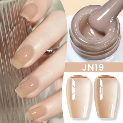 Jelly Nude Gel Nail Polish 10ml - Light Pink Peach UV Cure