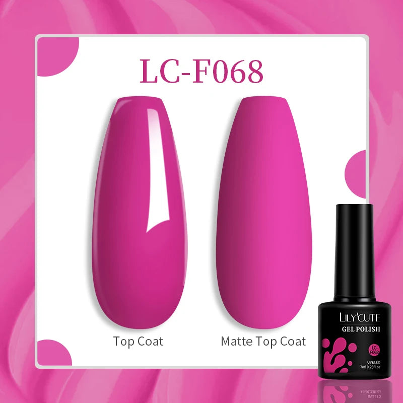 LILYCUTE 8ml Pink Natural Dried Flower Gel Nail Polish Summer Colorful Fairy Series Manicure Painting Soak Off Nail Art UV Gel